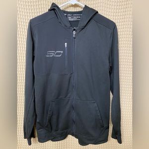 Under Armour hooded jacket black Youth XL NWOT